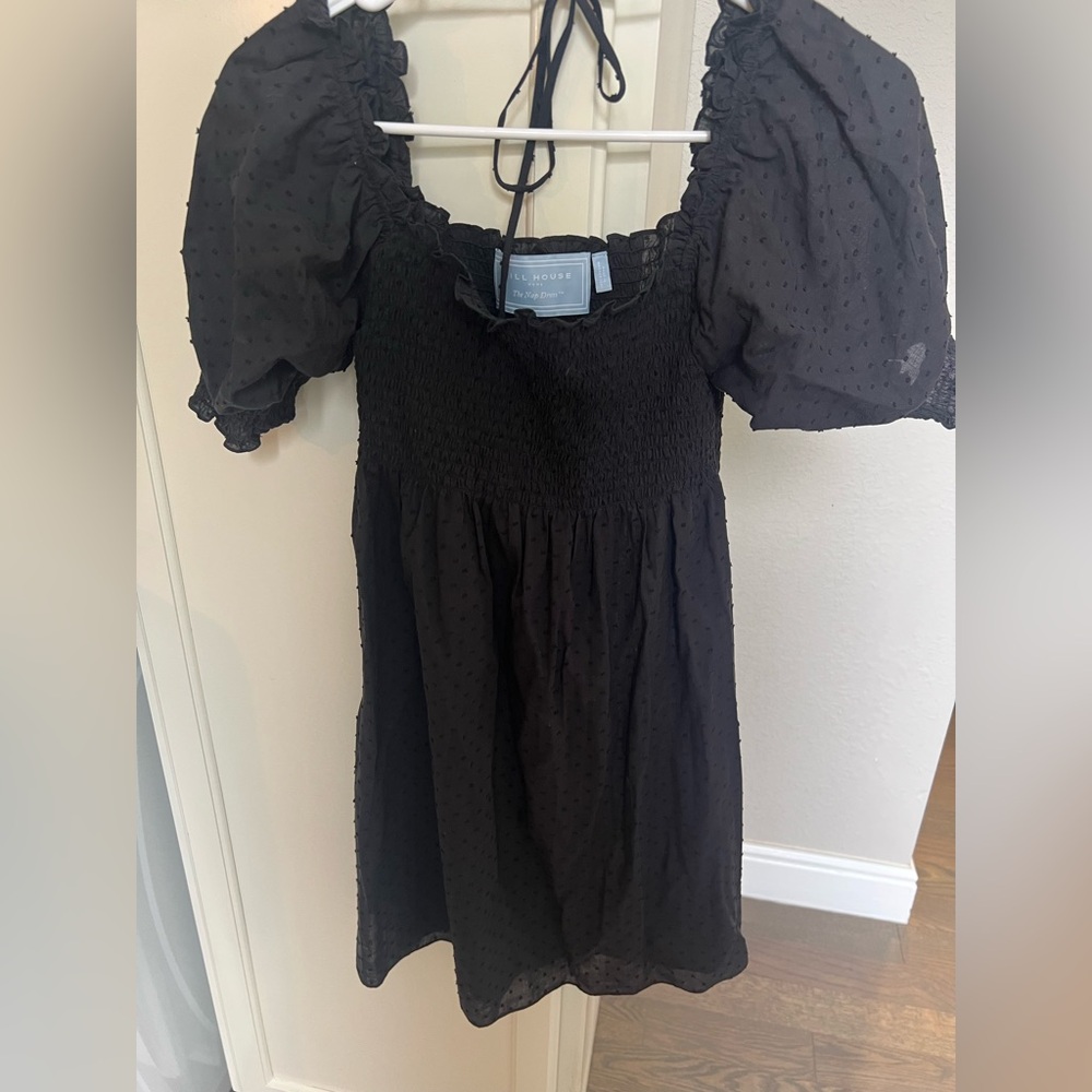 Hill House Athena Nap Dress Black Poplin
